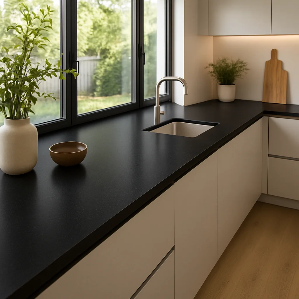 3100 Jet Black — Konglomerat kwarcowy Lublin