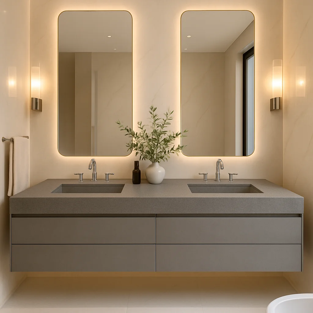 4003 Sleek Concrete — Blaty łazienkowe
