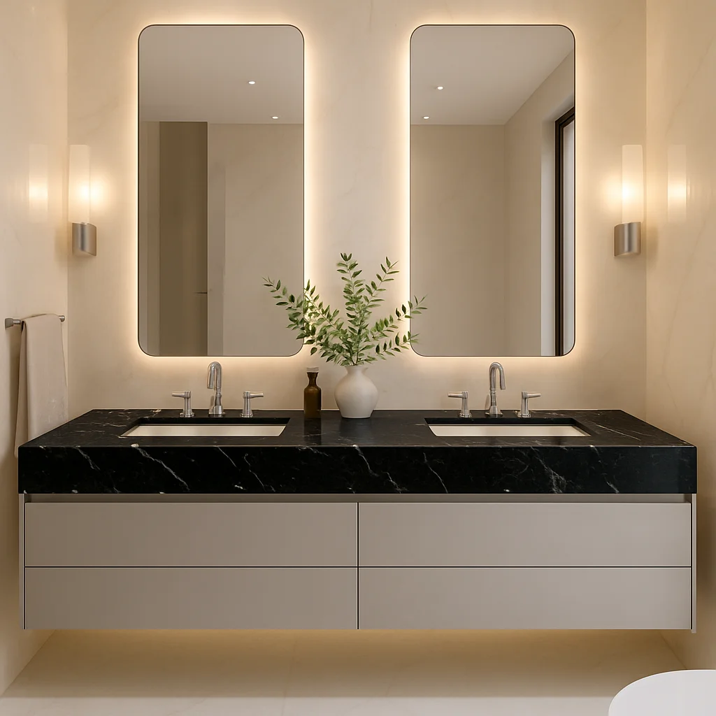 Nero Marquina — Blaty łazienkowe
