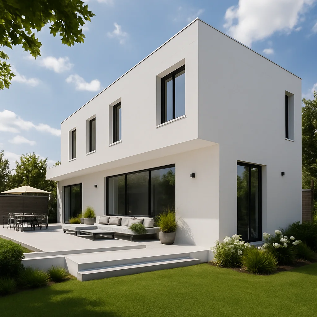 1141 Pure White — Elewacje i ogrody