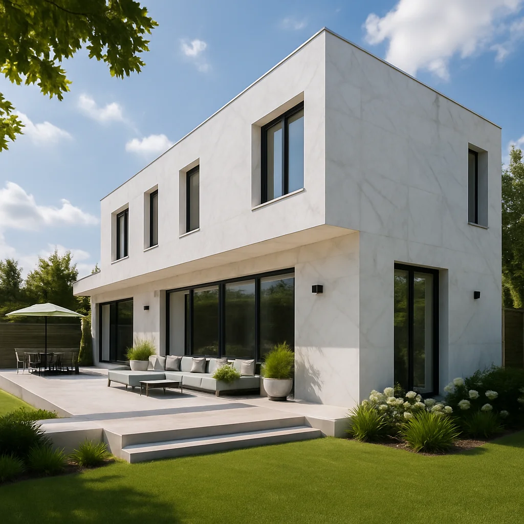 Marble Statuario B — Elewacje i ogrody