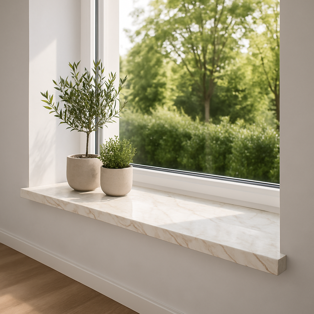 Calacatta Arabescato — Parapety z konglomeratu marmurowego