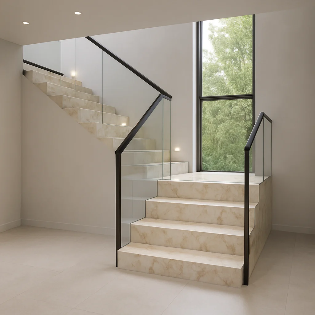 5750 Calacatta Chery — Schody kamienne