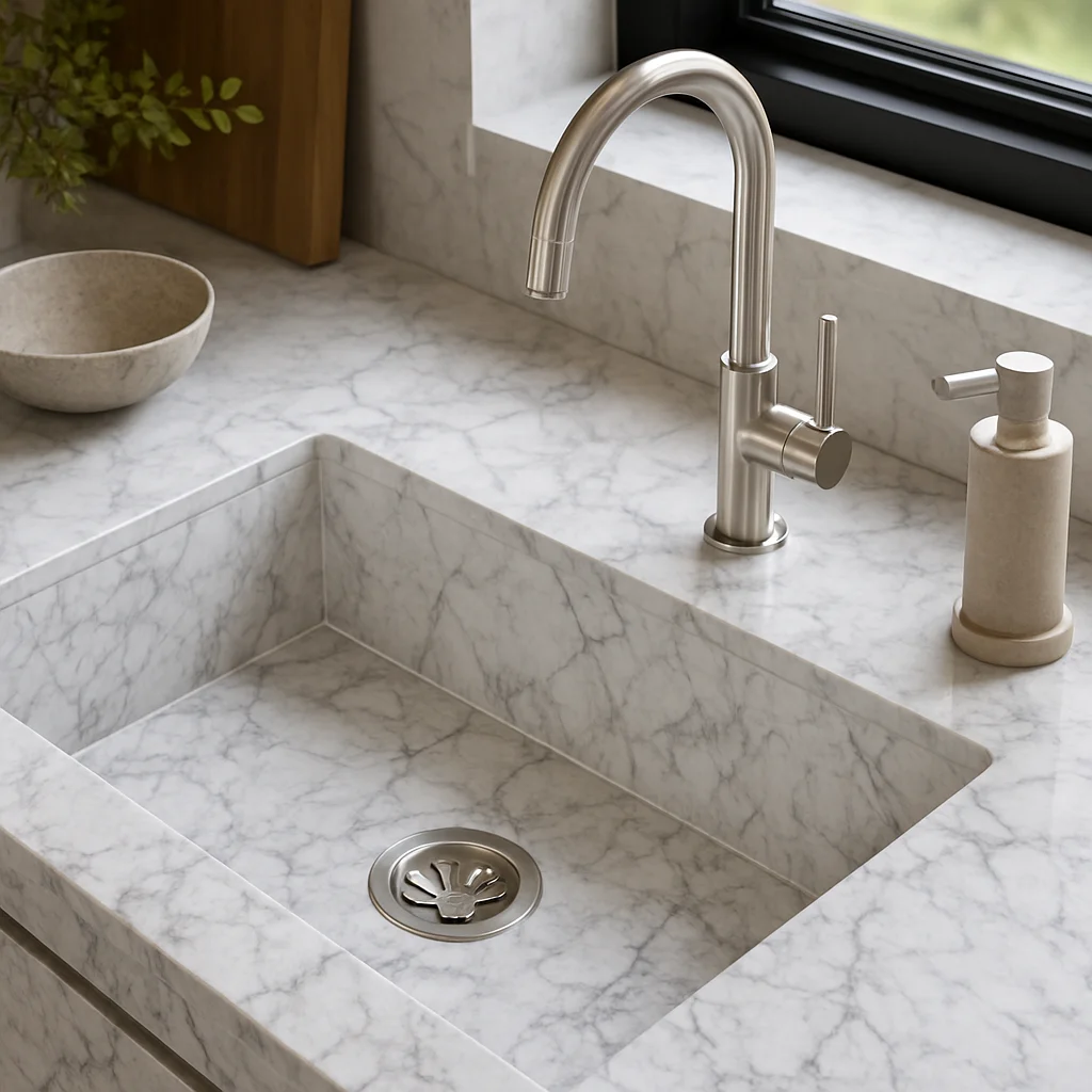 Bianco Carrara — Zlewozmywaki
