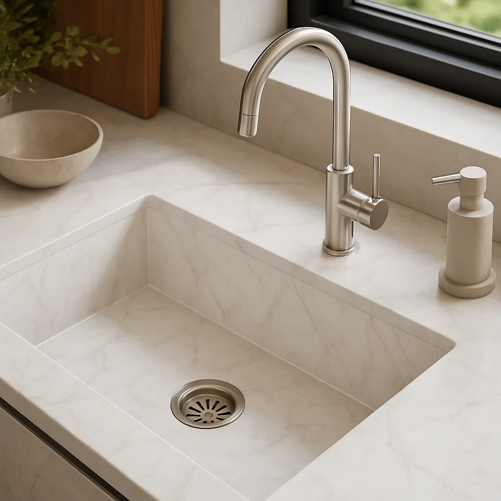 Marble Calacatta A — Zlewozmywaki