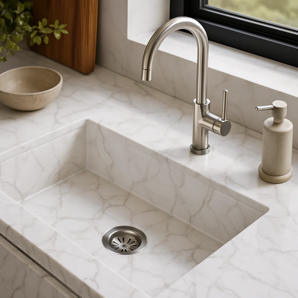 Marble Statuario B — Zlewozmywaki