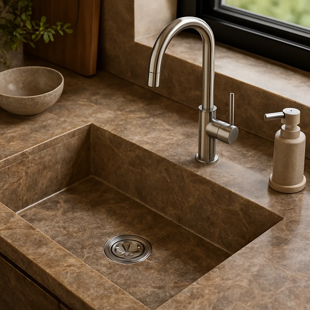 Marble Yamuna Moka — Zlewozmywaki